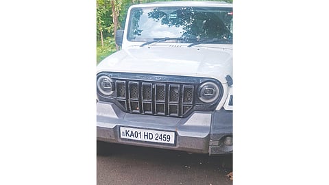 The vehicle used in the ATM heist at Somangalam after intercepted on the Telangana-Maharashtra border