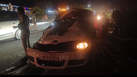 3 college students were dead at the Chennai-Trichy National Highway near Maduranthagam