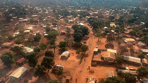 An arial view of Bangui, Central African Republic 