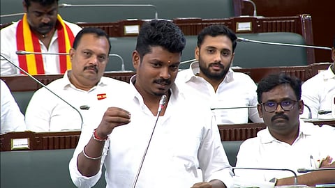 Prohibition and Excise Minister K Vignesh in the Assembly on August 31.