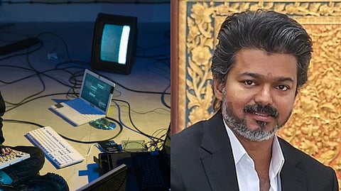 Cyber Crime (L), CM Vijay (R)