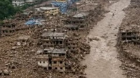 AI image of Nepal floods