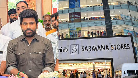(L) Saravanan Arul, (R) Image of Saravana Stores