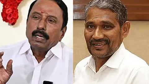 Revenue Minister KA Sengottaiyan and Social Justice Minister Vanni Arasu