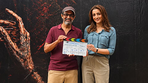 Raja Krishna Menon with Trisha Krishnan