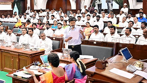 CM Vijay addressing at the Tamil Nadu Assembly.