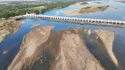 Minimum quantum reaching Upper Anicut in Tiruchy is being released into the river as received on September 4.
