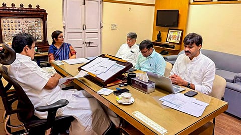 Congress General Secretary (Organisation) and MP KC Venugopal during a meeting with Chandigarh party in-charge Rajani Patil, Chandigarh Territorial Congress Committee President Harmohinder Singh Lucky, senior leaders and an observer appointed for the selection of new DCC presidents in Chandigarh, as part of the ongoing Sangathan Srijan Abhiyan, in New Delhi