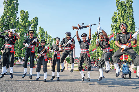 Cadets at the graduation parade at Officers Training Academy