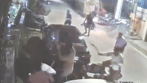 A CCTV screengrab of the Saturday night attack