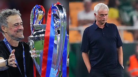 Luiz Enriquez and Jose Mourinho