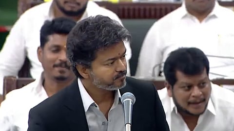 Chief Minister Joseph Vijay in the Assembly