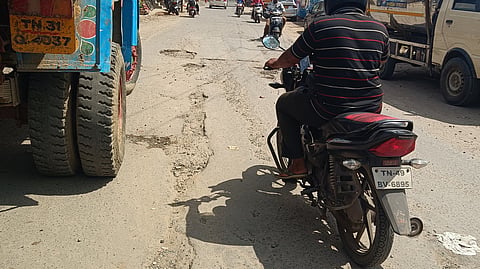 Potholes on NT Patel Road