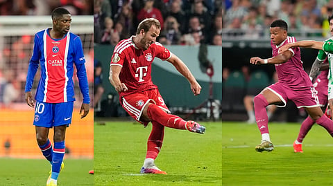 Ousmane Dembele, Harry Kane, Kylian Mbappe