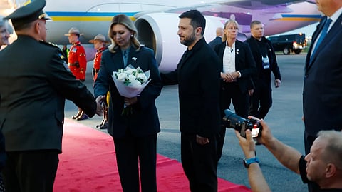 Ukrainian President Volodymyr Zelenskyy and his wife Olena Zelenska