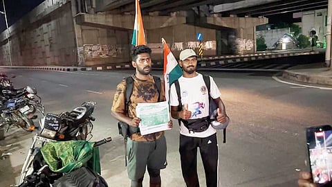 Siva Prakash, Shiyon Cherian walking for a cause