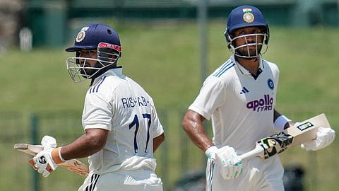 India's Rishabh Pant appeals for a wicket on day five of second Test cricket match between India and Sri Lanka, in Colombo