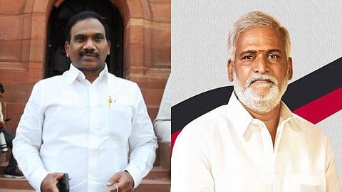Police case against DMK MP A Raja and MLA Sekarbabu