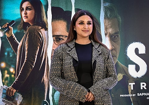 Actor Parineeti Chopra during the trailer preview of mystery thriller series Shaque: Trust No One, in Mumbai, Thursday, Sept. 10, 2026