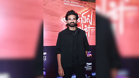 Actor Ashok Selvan the pre-release event of Anbil Avan.