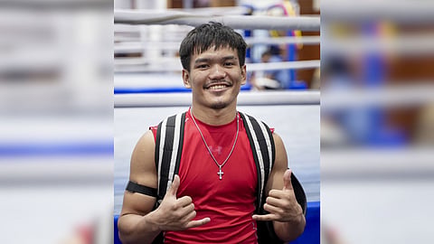 Boxer Jadumani Singh Mandengbam during an interactive session with the media ahead of the Asian Games 2026 at Aichi-Nagoya, Japan, at Netaji Subhas National Institute of Sports (NSNIS), in Patiala, Punjab.