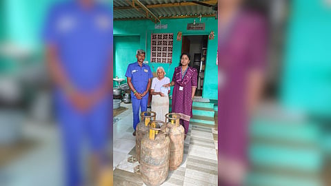Kamalathal was provided with cylinders to continue her service.