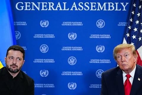 US President Donald Trump with Ukraine president Volodymyr Zelenskyy