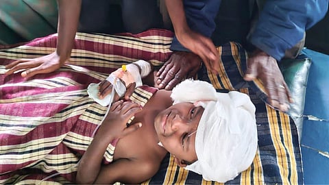 Injured victim of leopard attack in Valparai 