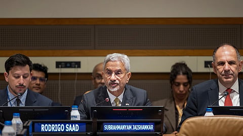 External Affairs Minister S Jaishankar co-chairs an event on 'AI in the Context of International Peace & Security, with an Emphasis on Maritime Security' along with Greece's Foreign Minister George Gerapetritis and others, in New York.