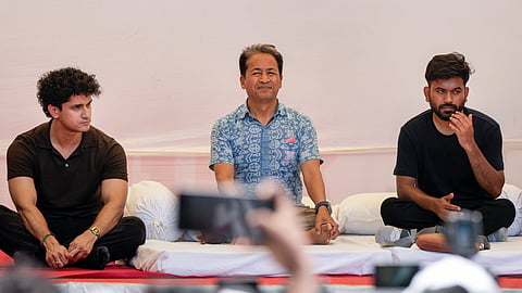 Climate activist and educator Sonam Wangchuk addresses a press conference, at the Press Club of India, in New Delhi, Sunday, Sept. 27, 2026