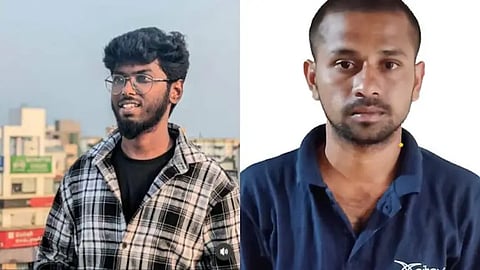 Kavin (R) was allegedly hacked to death by Surjith (L), the brother of the girl he was in love with, in July 2025.  