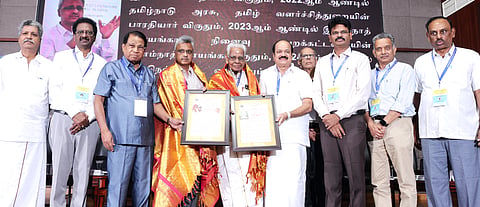 Tamil scholars honoured with awards at VIT campus in city
