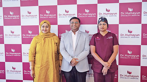 Dr Asma Humayun, founder-director; Dr Pinak Dasgupta, director, colorectal and laproscopic surgeon; and Dr Devikala, head of critical care, anaesthesia