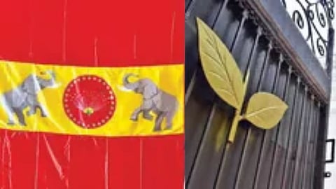 (L-R) TVK, AIADMK