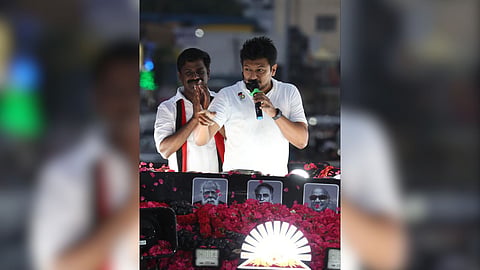 LoP Udhayanidhi Stalin during an bypoll election campaign in Tamil Nadu.