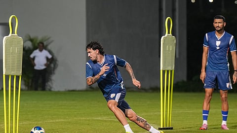 Kolkata: India's football team player Ryan Williams, and the team, trains at the National Centre of Excellence (NCE) in New Town, Kolkata, West Bengal, Wednesday, Sept. 30, 2026. The team is preparing for their upcoming international friendly match against Brazil, scheduled for October 3 at the Vivekananda Yuba Bharati Krirangan (Salt Lake Stadium).