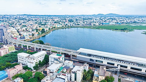 A trial run of the Metro rail ahead of the inauguration of the Vadapalani-Poonamallee corridor by PM Modi on October 11