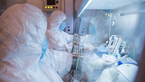 Workers in a lab