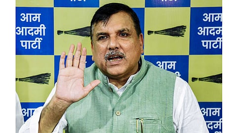 Aam Aadmi Party's (AAP) Rajya Sabha MP Sanjay Singh