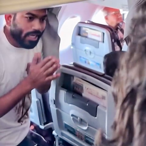  In this screengrab from a video posted on Oct. 10, 2026, Cockroach Janta Party (CJP) founder Abhijit Dipke at Indira Gandhi International Airport ahead of CJP's planned demonstration against the Chief Election Commissioner (CEC) Gyanesh Kumar, in New Delhi. 
