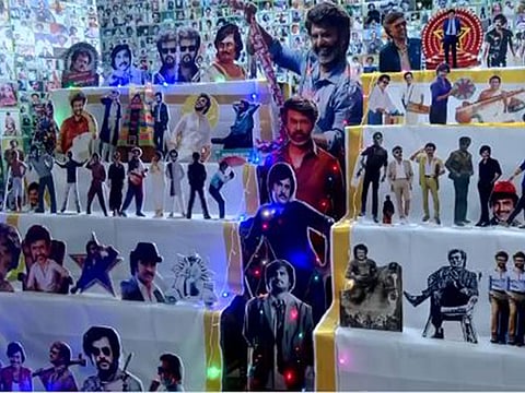  devoted fan of superstar Rajinikanth has created a special kolu at the Azhagumigu Sri Rajini Temple, featuring more than 230 photographs and representations of the actor’s iconic characters. 