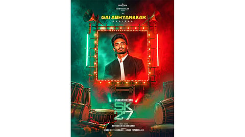 Poster announcing Sai Abhyannkar as the music director for the untitled film Directed by Ramkumar Balakrishnan