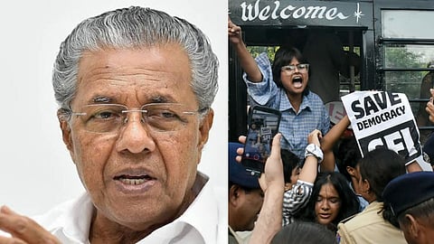 Pinarayi Vijayan accuses UDF govt of using police to suppress democratic protests in Keralam