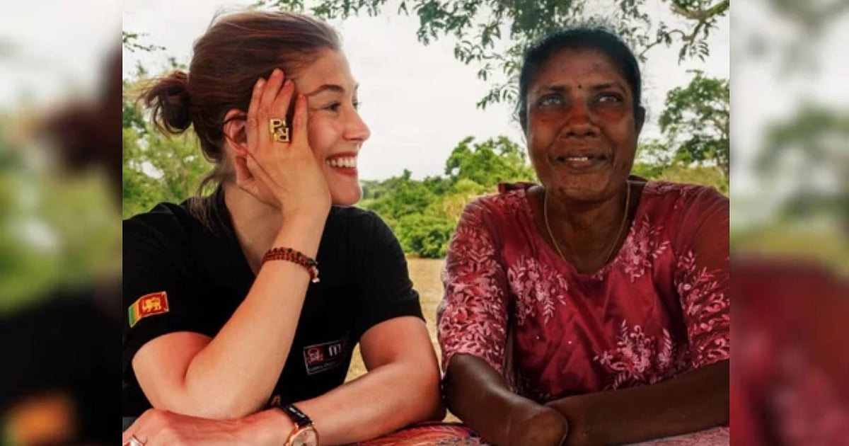 Rosamund Pike highlights landmine survivor’s story of resilience