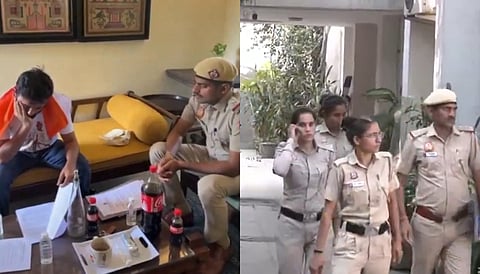 A team of Delhi Police arrived here to give a notice to Abhijeet Dipke