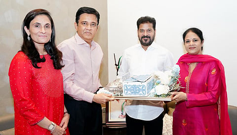Sun Group Chairman Shri Kalanithi Maran and his wife, Smt Kavery Maran, met Hon’ble Chief Minister Shri A Revanth Reddy at his residence