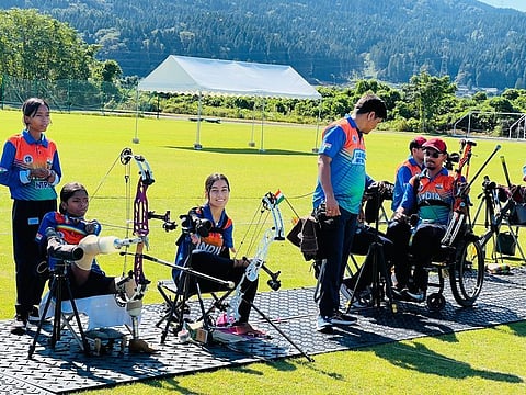 India were off to a spectacular start at the Asian Para Games with medals, including four gold, pouring in from four different sports following assured performances.