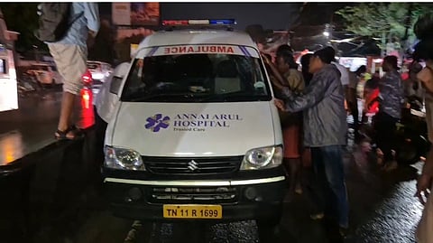 Tambaram-Velachery Road in Chennai riddled with potholes; ambulance overturns, two injured
