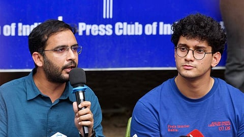 Cockroach Janta Party leaders Saurav Das and Ashutosh Ranka