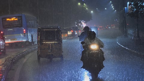 Visuals of rain in Chennai